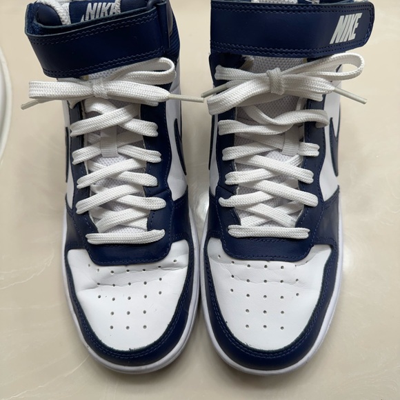 Nike Kids High-Top Sneakers - Dark Blue and White - Picture 1 of 5
